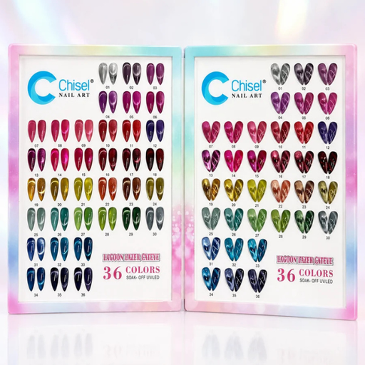 Chisel Lagoon Lazer Cat Eye Gel 0.5oz, KIT (36 Colors)