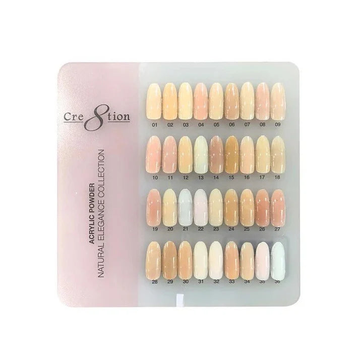 Cre8tion Counter Display Color Chart - Natural Elegance Collection (36 Colors)