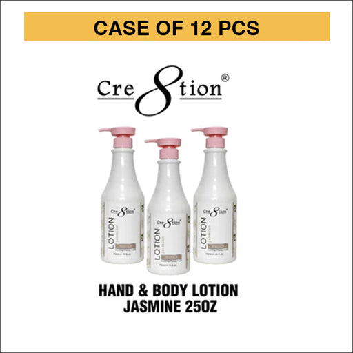 Cre8tion Hand & Body Lotion Jasmine, 750ml (25oz), CASE (Pk: 12 pcs/case) - SKU 19469-CASE