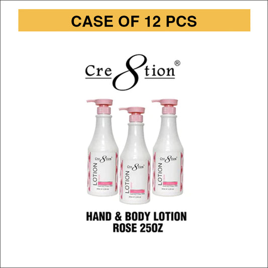 Cre8tion Hand & Body Lotion Rose, 750ml (25oz), CASE, 12 pcs/case, 19471