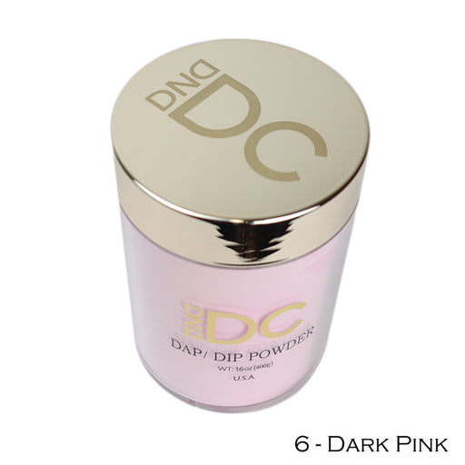 DC 16oz Dipping Powder, PINK & WHITE, DARK PINK, DC6 (PK: 22 jars/case)