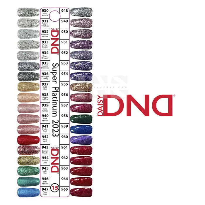 000 DND 0.5oz GEL Only SUPER PLATINUM (930 - 965) Color List Note