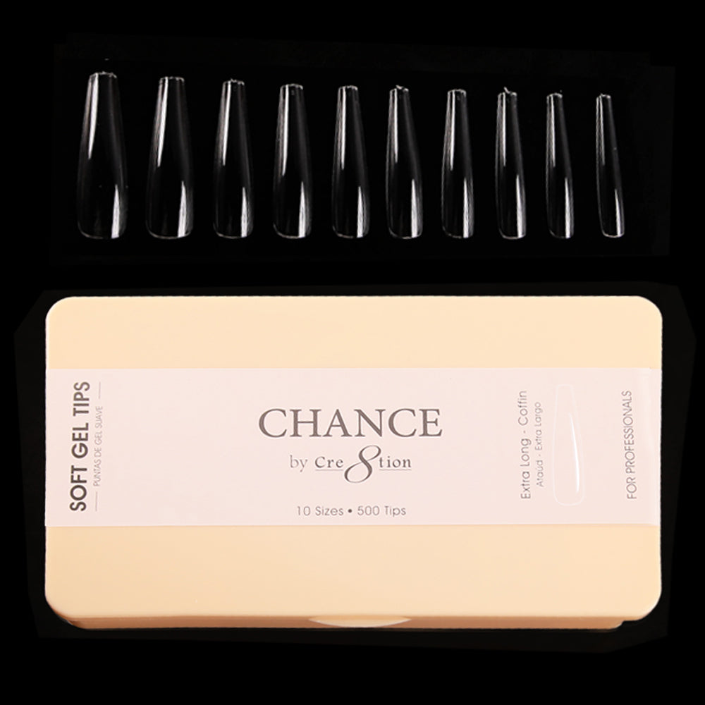 Chance Soft Tips - EXTRA LONG COFFIN, BOX (Pk: 500 pcs/box)