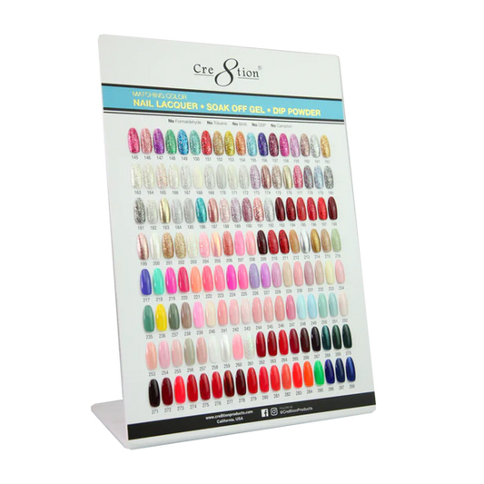 Cre8tion Glow In The Dark Gel Collection, Counter Foam Display Color Chart