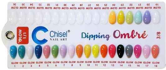 Chisel Sample Board Tips, Glow In The Dark Collection,New , From GL001 To GL024