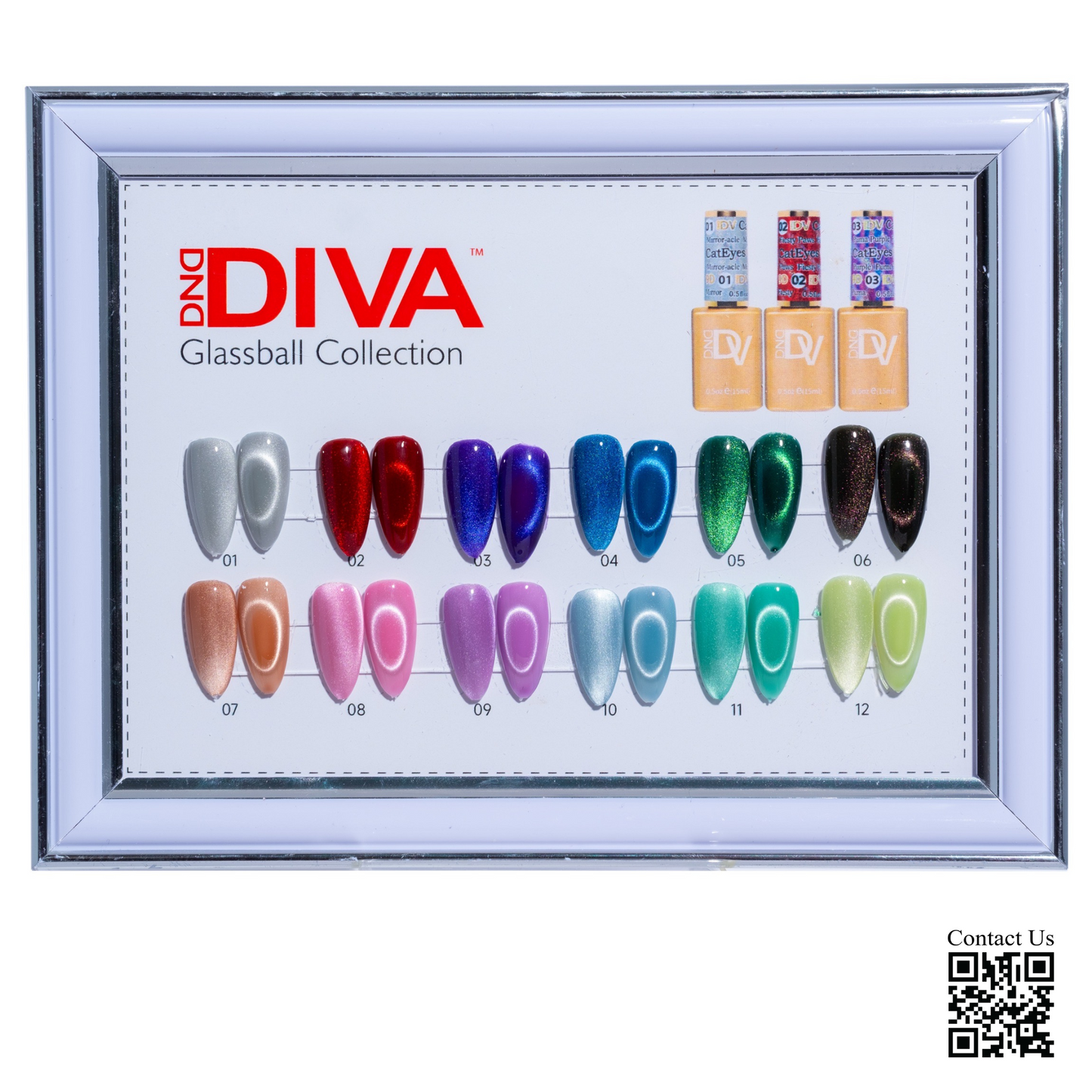 DND Diva 9D Cat Eye, Glassball Collection 000 (From 01 To 12)