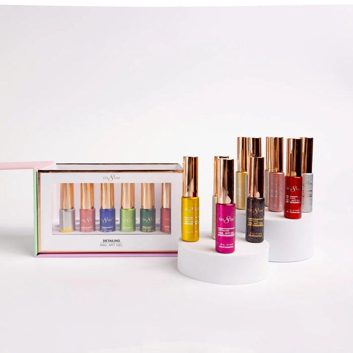 Cre8tion Detailing Gel (18 Colors) - Starter Kit - GLITTER Collection - 003