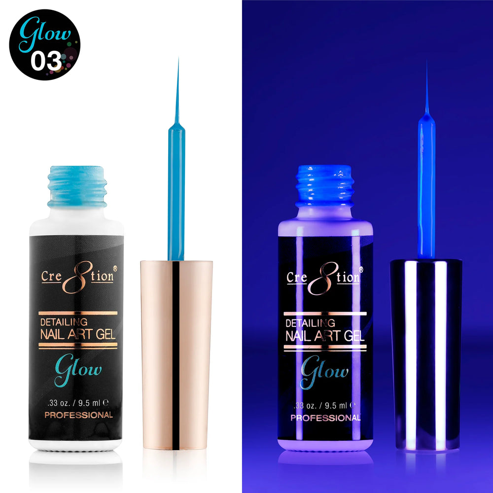 Cre8tion 0.25oz GLOW IN THE DARK DETAILING Gel Collection - 003