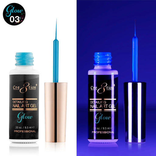 Cre8tion 0.25oz GLOW IN THE DARK DETAILING Gel Collection - 003