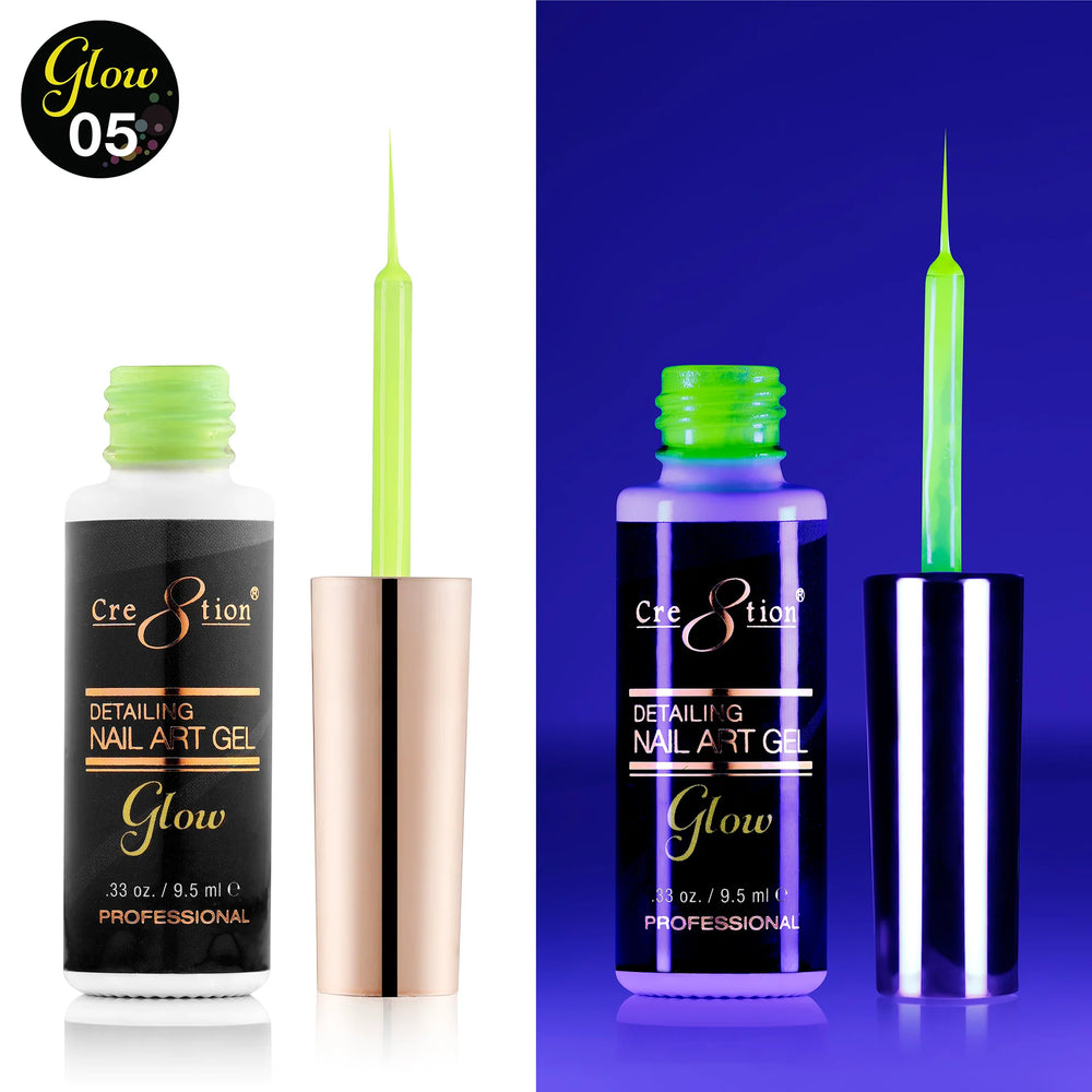 Cre8tion 0.25oz GLOW IN THE DARK DETAILING Gel Collection - 005