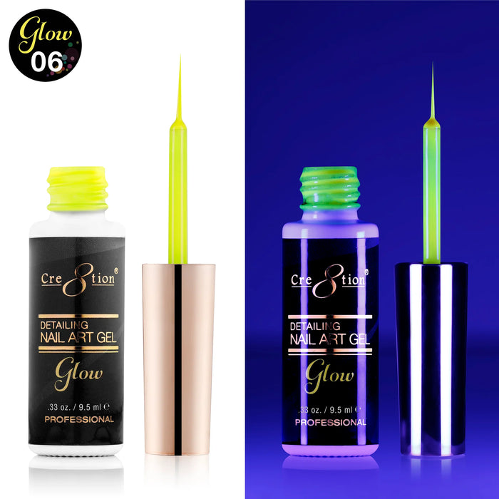Cre8tion 0.25oz GLOW IN THE DARK DETAILING Gel Collection - 006