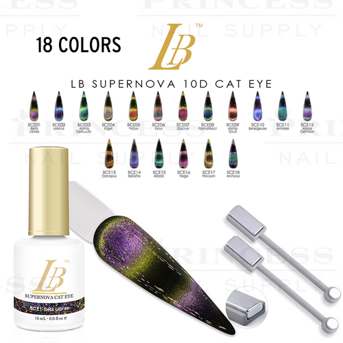 iGel LB Supernova 10D Cat Eye Gel Polish, 0.6oz, Color list note, 000