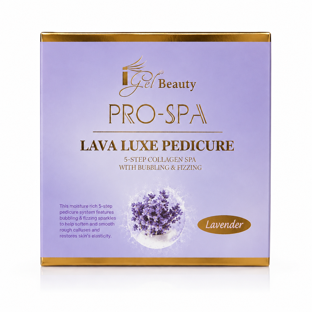 iGel Lava Luxe Pedicure Kit 5 Steps, CASE, LAVENDER (Pk: 40 Kits/Case)