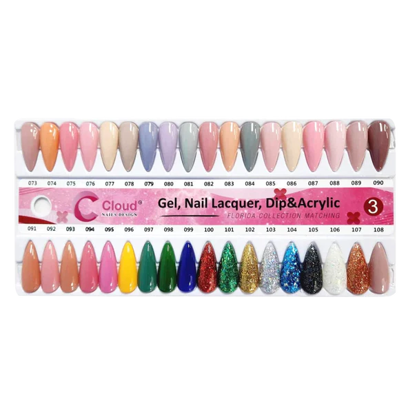 Chisel 2in1 Acrylic/Dipping Powder, Cloud Florida Nail Design Collection, Full line of 120 color (from 001 to 120), 2oz