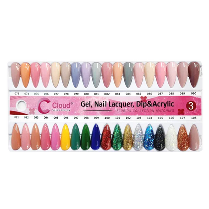 Chisel 2in1 Acrylic/Dipping Powder, Cloud Florida Nail Design Collection, Full line of 120 color (from 001 to 120), 2oz