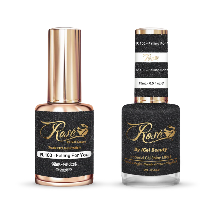 iGel 0.5oz, ROSE Collection, Gel Polish + Nail Lacquer, #100, Falling For You