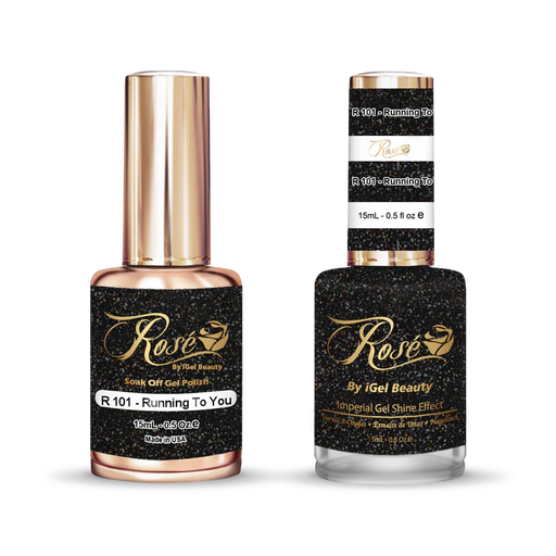 iGel 0.5oz, ROSE Collection, Gel Polish + Nail Lacquer, #101, Running To You