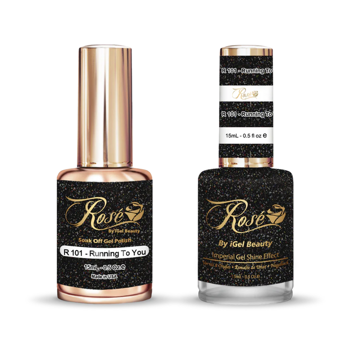 iGel 0.5oz, ROSE Collection, Gel Polish + Nail Lacquer, #101, Running To You
