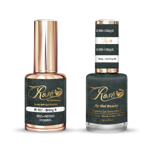 iGel 0.5oz, ROSE Collection, Gel Polish + Nail Lacquer, #102, Bring It