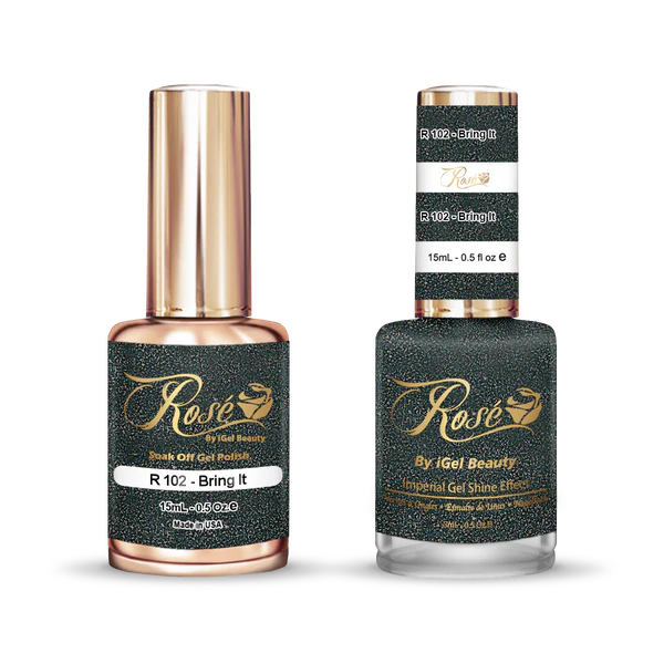 iGel 0.5oz, ROSE Collection, Gel Polish + Nail Lacquer, #102, Bring It