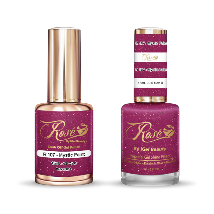 iGel 0.5oz, ROSE Collection, Gel Polish + Nail Lacquer, #107, Mystic Paint