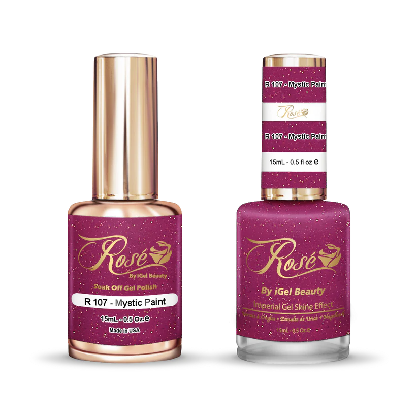iGel 0.5oz, ROSE Collection, Gel Polish + Nail Lacquer, #107, Mystic Paint