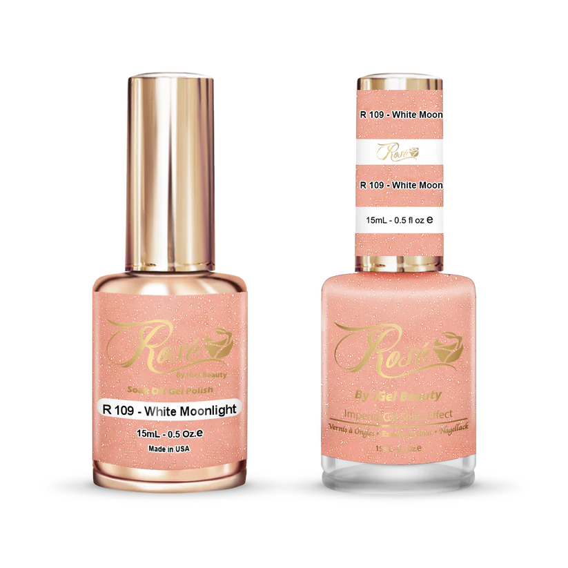 iGel 0.5oz, ROSE Collection, Gel Polish + Nail Lacquer, #109, Pink Moonlight