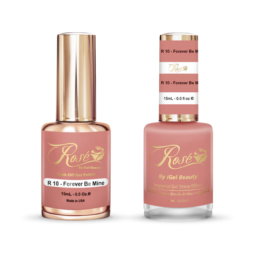 iGel 0.5oz, ROSE Collection, Gel Polish + Nail Lacquer, #010, Forever Be Mine