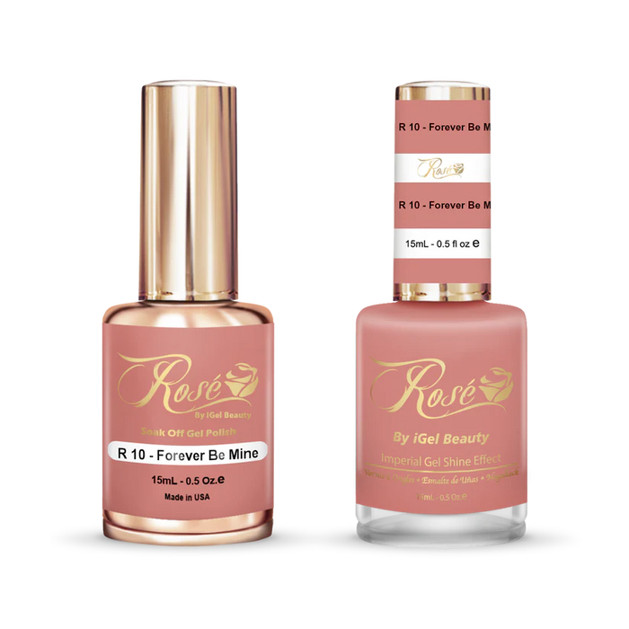 iGel 0.5oz, ROSE Collection, Gel Polish + Nail Lacquer, #010, Forever Be Mine
