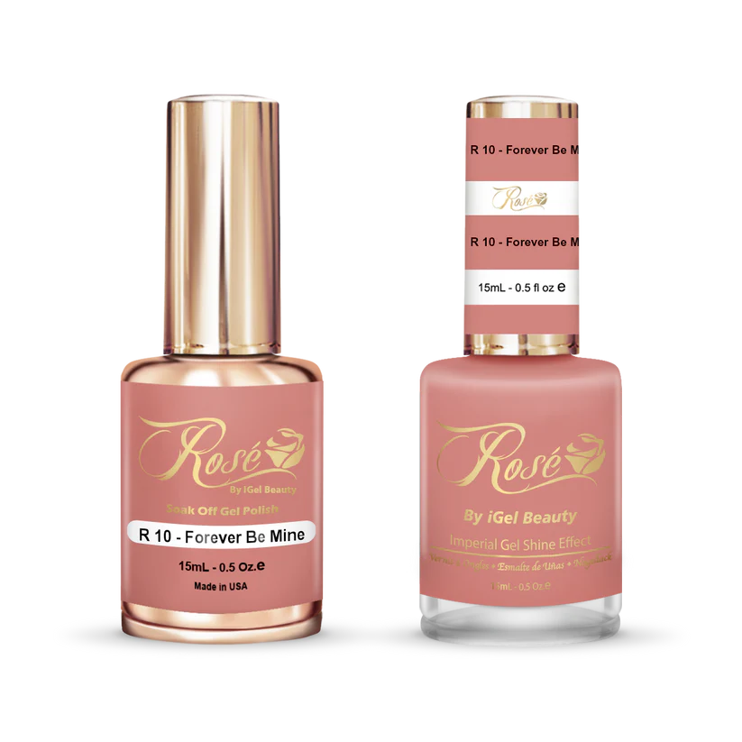 iGel 0.5oz, ROSE Collection, Gel Polish + Nail Lacquer, #010, Forever Be Mine