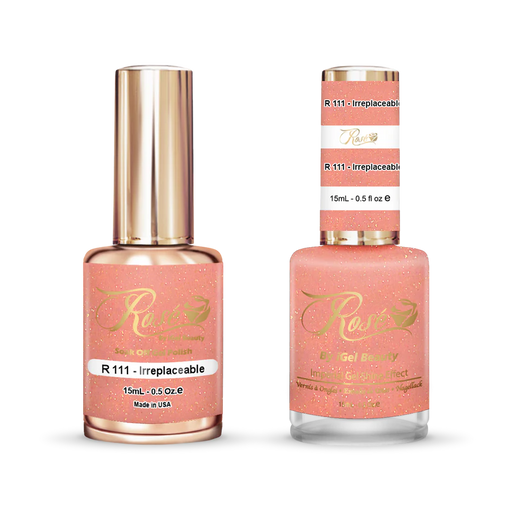 iGel 0.5oz, ROSE Collection, Gel Polish + Nail Lacquer, #111, Irreplaceable