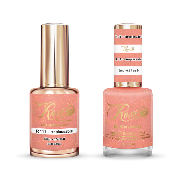 iGel 0.5oz, ROSE Collection, Gel Polish + Nail Lacquer, #111, Irreplaceable