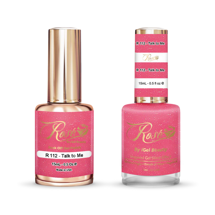 iGel 0.5oz, ROSE Collection, Gel Polish + Nail Lacquer, #112, Talk To Me