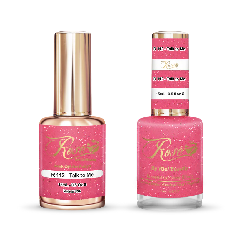 iGel 0.5oz, ROSE Collection, Gel Polish + Nail Lacquer, #112, Talk To Me