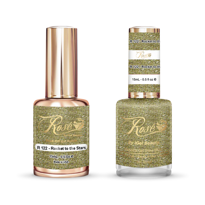 iGel 0.5oz, ROSE Collection, Gel Polish + Nail Lacquer, #122, Rocket To The Stars