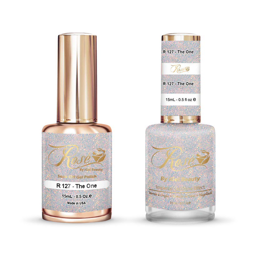 iGel 0.5oz, ROSE Collection, Gel Polish + Nail Lacquer, #127, The One