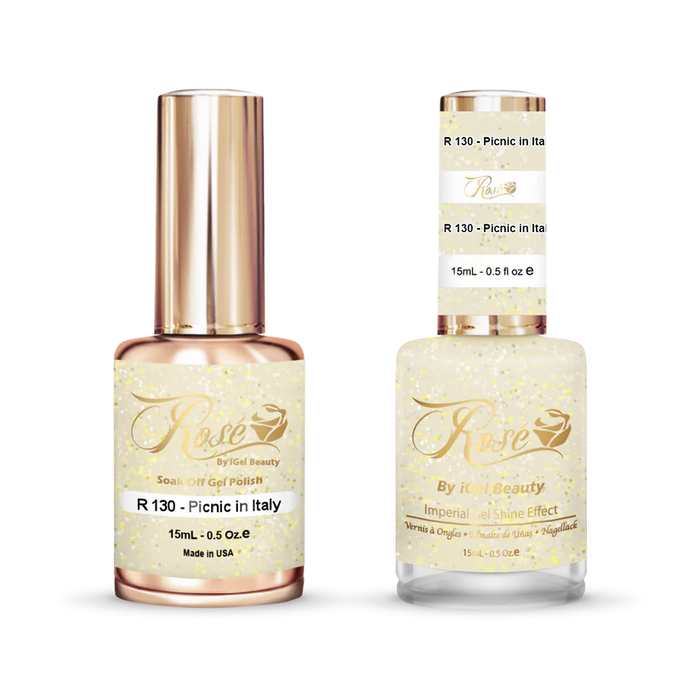iGel 0.5oz, ROSE Collection, Gel Polish + Nail Lacquer, #130, Picnic In Italy