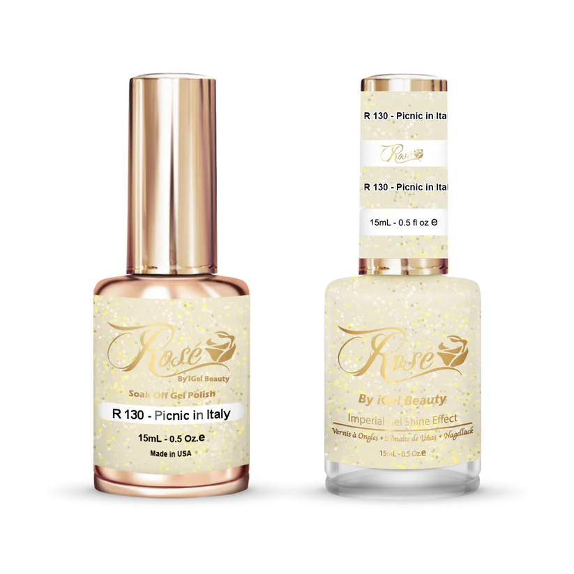 iGel 0.5oz, ROSE Collection, Gel Polish + Nail Lacquer, #130, Picnic In Italy