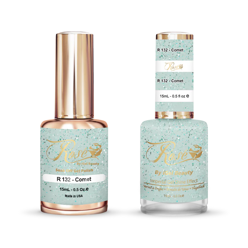 iGel 0.5oz, ROSE Collection, Gel Polish + Nail Lacquer, #132, Comet