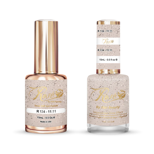 iGel 0.5oz, ROSE Collection, Gel Polish + Nail Lacquer, #134, 11:11