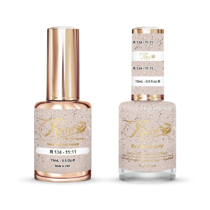 iGel 0.5oz, ROSE Collection, Gel Polish + Nail Lacquer, #134, 11:11