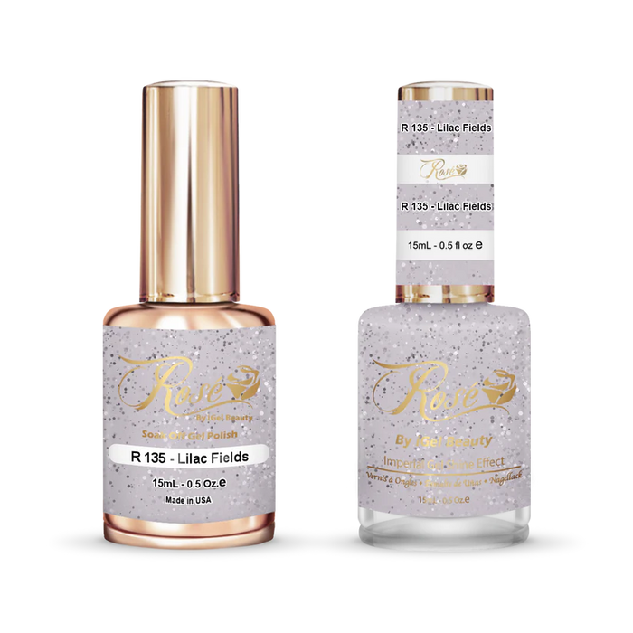 iGel 0.5oz, ROSE Collection, Gel Polish + Nail Lacquer, #135, Lilac Fields