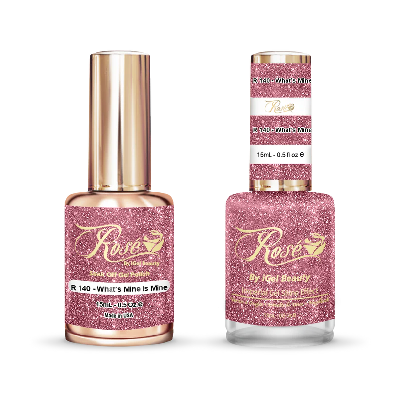 iGel 0.5oz, ROSE Collection, Gel Polish + Nail Lacquer, #140, What's Mine is Mine
