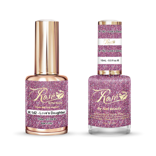 iGel 0.5oz, ROSE Collection, Gel Polish + Nail Lacquer, #142, Love's Daughter