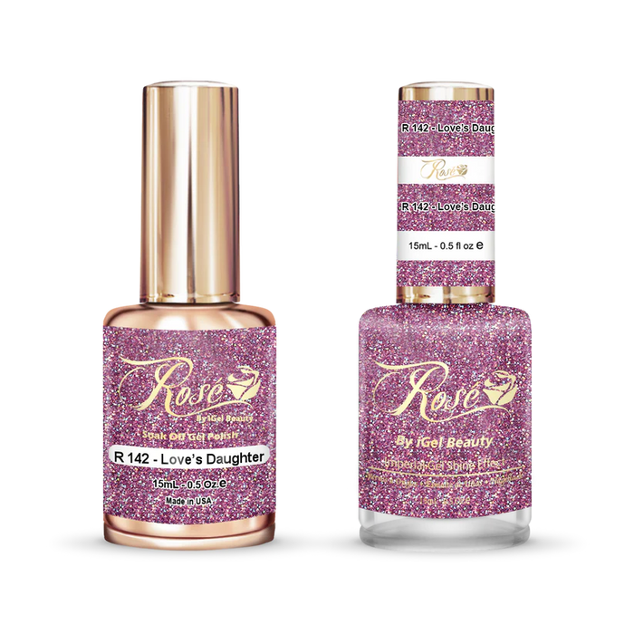 iGel 0.5oz, ROSE Collection, Gel Polish + Nail Lacquer, #142, Love's Daughter