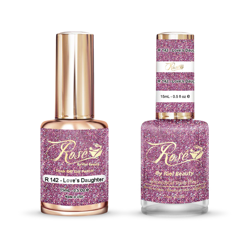 iGel 0.5oz, ROSE Collection, Gel Polish + Nail Lacquer, #142, Love's Daughter