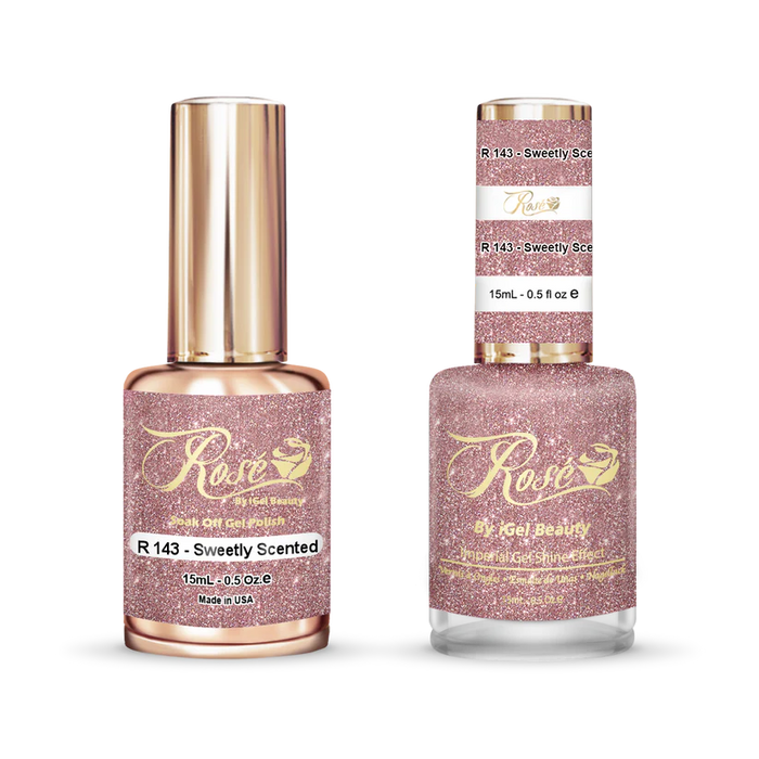 iGel 0.5oz, ROSE Collection, Gel Polish + Nail Lacquer, #143, Sweetly Scented
