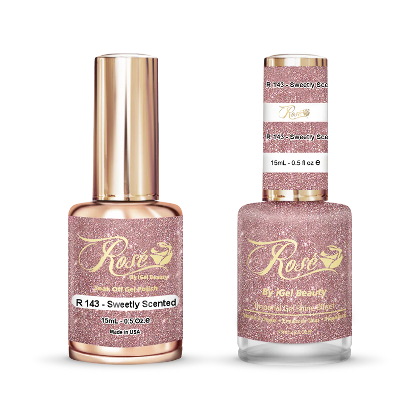 iGel 0.5oz, ROSE Collection, Gel Polish + Nail Lacquer, #143, Sweetly Scented