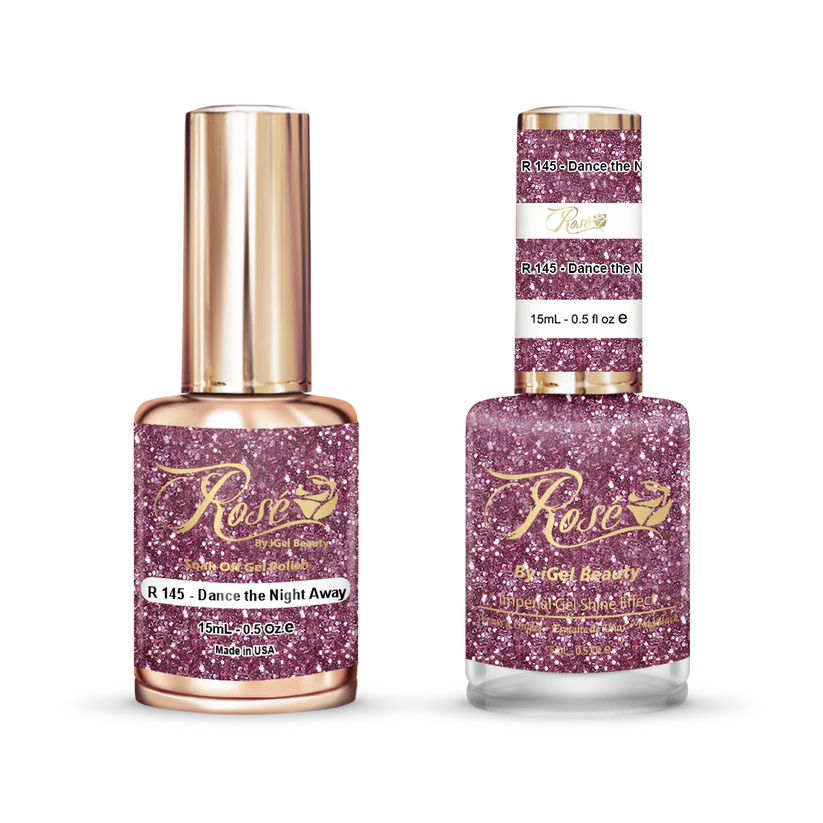 iGel 0.5oz, ROSE Collection, Gel Polish + Nail Lacquer, #145, Dance The Night Away