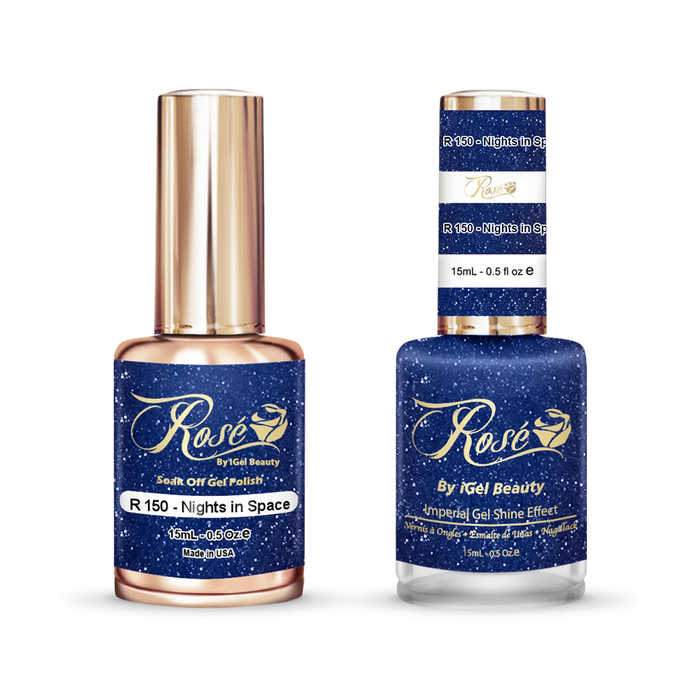 iGel 0.5oz, ROSE Collection, Gel Polish + Nail Lacquer, #150, Nights In Space